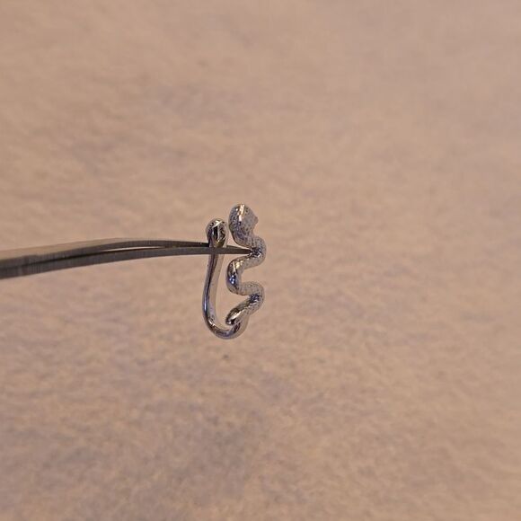 Nose clip snake white gold - Picture 6 of 8